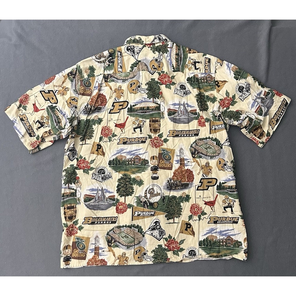 Reyn Spooner Hawaiian Shirt XL Purdue University Boilermakers College Football - Picture 4 of 7